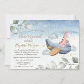 Vliegtuigvideo virtuele Baby shower per post Kaart (Voorkant)