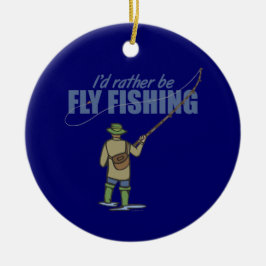 Vliegtuigvisserij in de wateren keramisch ornament