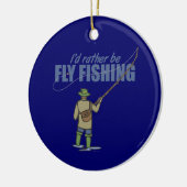 Vliegtuigvisserij in de wateren keramisch ornament (Links)