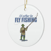 Vliegtuigvisserij in de wateren keramisch ornament (Links)