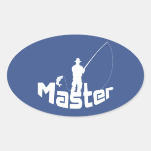 Vliegtuigvisserij Ovale Sticker