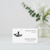 Vliegtuigvisserij Visitekaartje (Staand voorkant)