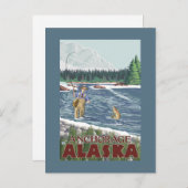 Vliegtuigvissers - Anchorage, Alaska Briefkaart (Voorkant / Achterkant)