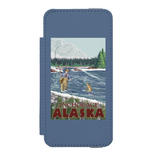 Vliegtuigvissers - Anchorage, Alaska Incipio iPhone Portemonnee Hoesje (Voorkant Agenda)