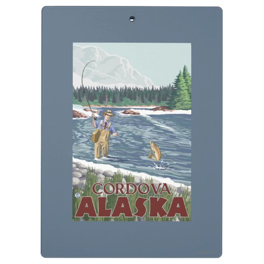 Vliegtuigvissers - Cordova, Alaska Klembord (Achterkant)