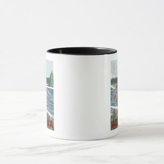 Vliegtuigvissers - Juneau, Alaska Mok (Midden)