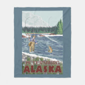 Vliegtuigvissers - Petersburg, Alaska Fleece Deken (Voorkant)