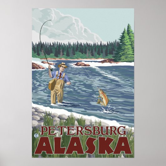 Vliegtuigvissers - Petersburg, Alaska Poster (Voorkant)