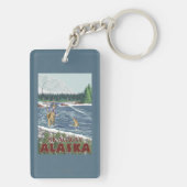 Vliegtuigvissers - Skagway, Alaska Sleutelhanger (achterkant)