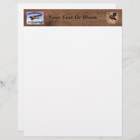 Vliegtuigvlag Briefhoofd (Voorkant / Achterkant)