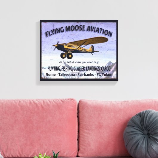 Vliegtuigvlag Canvas Afdruk (Insitu (Woonkamer))