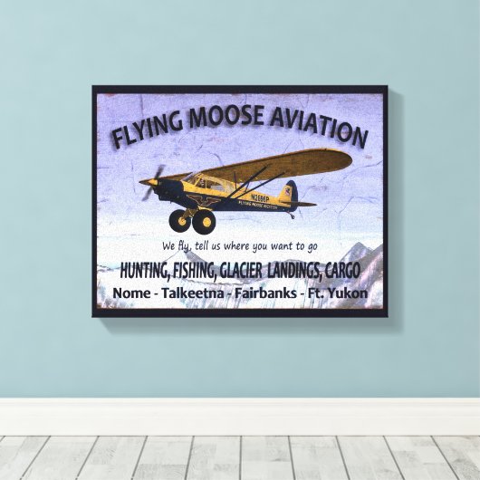 Vliegtuigvlag Canvas Afdruk (Insitu (Houten vloer))