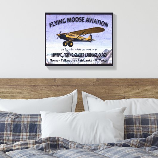  Vliegtuigvlag Canvas Afdruk (Insitu (Slaapkamer))