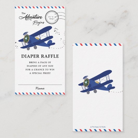 vliegtuigvlakte blauw Baby, afbijl Informatiekaartje (Voorkant / Achterkant)