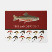 Vliegtuigvliegen Rustic Salmon Planner Deurmat (Voorkant)