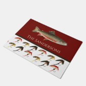 Vliegtuigvliegen Rustic Salmon Planner Deurmat (Schuin)