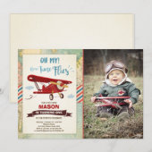 Vliegtuigvlieger Vliegtuigjongen Kaart (Voorkant / Achterkant)