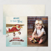 Vliegtuigvlieger Vliegtuigjongen Kaart (Voorkant / Achterkant)