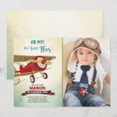 Vliegtuigvlieger Vliegtuigjongen Kaart (Voorkant / Achterkant)