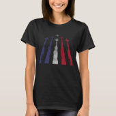 Vliegtuigvliegtuig Amerikaanse vlag Vliegtuig VSA, T-shirt (Voorkant)