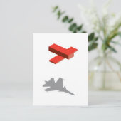 Vliegtuigvliegtuig Briefkaart (Staand voorkant)
