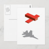 Vliegtuigvliegtuig Briefkaart (Voorkant / Achterkant)