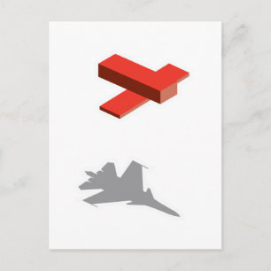 Vliegtuigvliegtuig Briefkaart