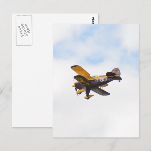 Vliegtuigvliegtuig Briefkaart (Voorkant / Achterkant)