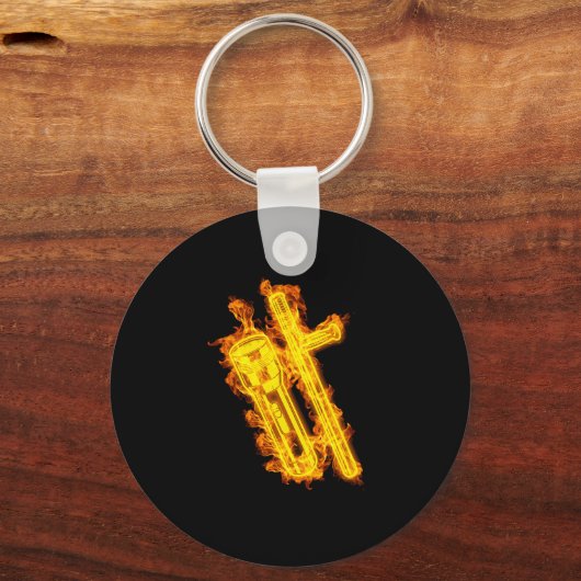 Vliegtuigvliegtuig en Baton Sleutelhanger (Voorkant)