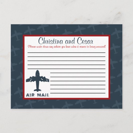 Vliegtuigvliegtuig met Kaart voor schriftelijk adv (Voorkant)