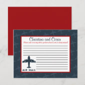 Vliegtuigvliegtuig met Kaart voor schriftelijk adv (Voorkant / Achterkant)