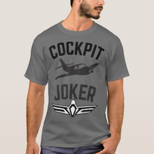 Vliegtuigvliegtuig met piloot Cockpit Flying Fun T-shirt