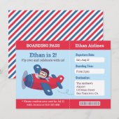 Vliegtuigvliegtuig met piloot dat aanmonstert op e kaart (Voorkant / Achterkant)