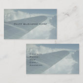 Vliegtuigvliegtuig met piloot in wolken boven vlie visitekaartje (Voorkant / Achterkant)