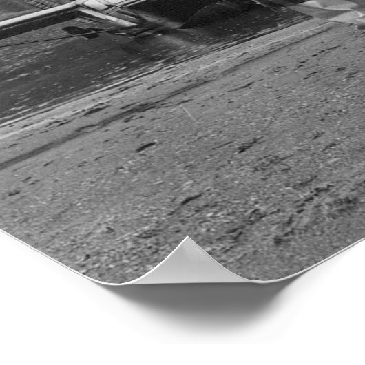 Vliegtuigvliegtuig met  vliegveld poster (Hoek)