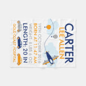 Vliegtuigvliegtuig op maat fleece deken (Voorkant (Horizontaal))