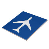 Vliegtuigvliegtuig piloot tegeltje (Zijkant)