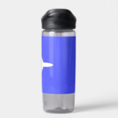 Vliegtuigvliegtuig piloot vliegend luchtruim waterfles (Achterkant)