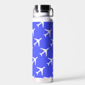 Vliegtuigvliegtuig piloot vliegend luchtruim waterfles (Achterkant)