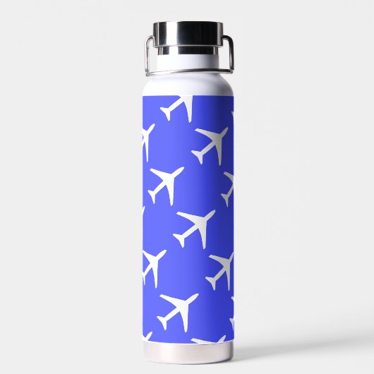 Vliegtuigvliegtuig piloot vliegend luchtruim waterfles (Achterkant)
