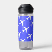 Vliegtuigvliegtuig piloot vliegend luchtruim waterfles (Achterkant)