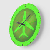 Vliegtuigvliegtuig Radar Airport Jet Plane Grote Klok (Hoek)