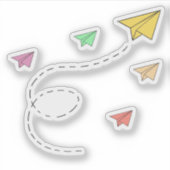 Vliegtuigvliegtuigen Sticker (Voorkant)