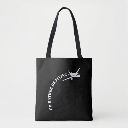 Vliegtuigvliegtuigexploitant vliegend vliegtuig tote bag (Voorkant)