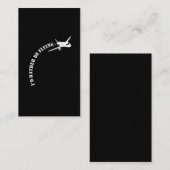 Vliegtuigvliegtuigexploitant vliegend vliegtuig visitekaartje (Voorkant / Achterkant)