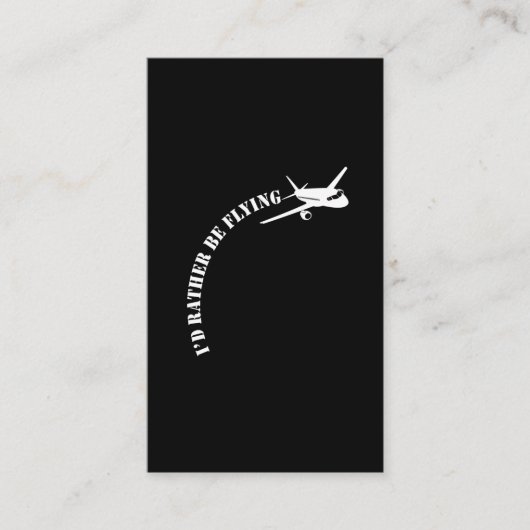 Vliegtuigvliegtuigexploitant vliegend vliegtuig visitekaartje (Voorkant)