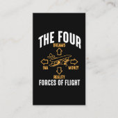 Vliegtuigvliegveld Fan Funny Pilot Vier Strijdkrac Visitekaartje (Voorkant)