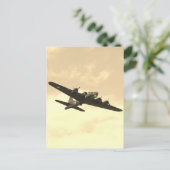 Vliegtuigvlucht Briefkaart (Staand voorkant)