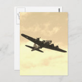 Vliegtuigvlucht Briefkaart (Voorkant / Achterkant)