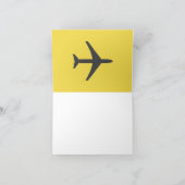 Vliegtuigvlucht met minimalistisch vliegtuig feestdagen kaart (Binnen)